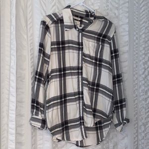 White and black flannel